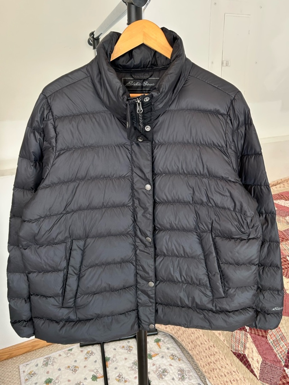 Eddie Bauer Down Puffer Jacket Black Women’s XL